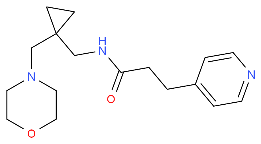 N-{[1-(morpholin-4-ylmethyl)cyclopropyl]methyl}-3-pyridin-4-ylpropanamide_分子结构_CAS_)