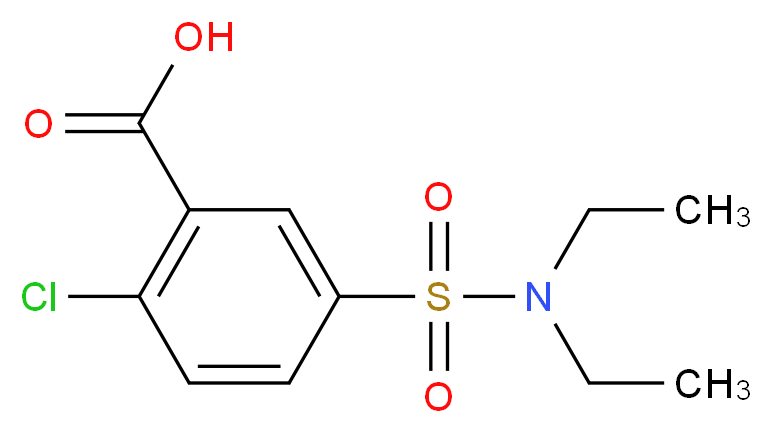 2-chloro-5-(diethylsulfamoyl)benzoic acid_分子结构_CAS_62310-17-2