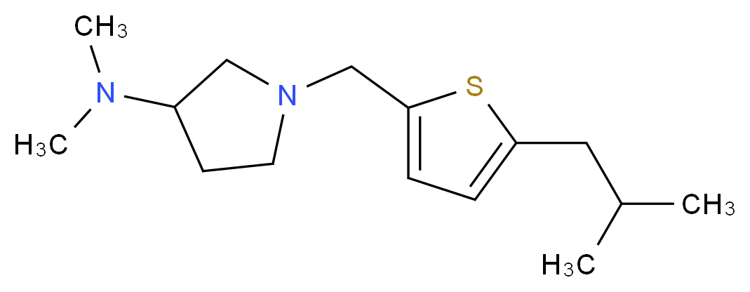 1-[(5-isobutyl-2-thienyl)methyl]-N,N-dimethylpyrrolidin-3-amine_分子结构_CAS_)