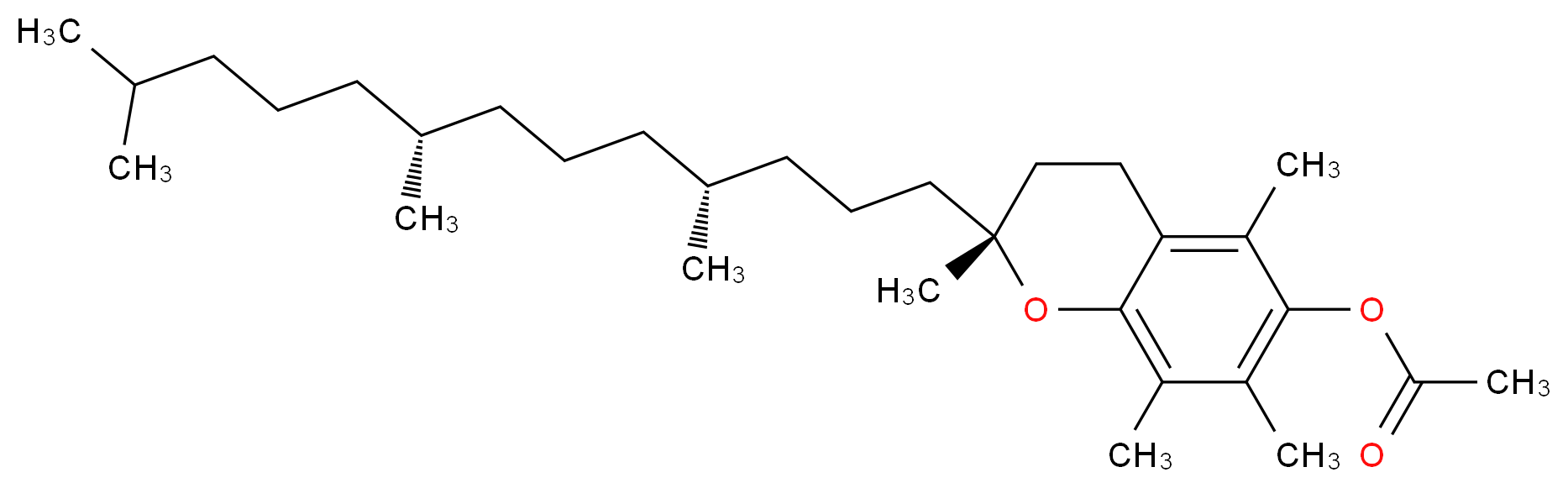 DL-α-生育酚醋酸酯_分子结构_CAS_7695-91-2)