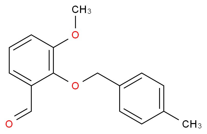 3-methoxy-2-[(4-methylphenyl)methoxy]benzaldehyde_分子结构_CAS_52803-64-2