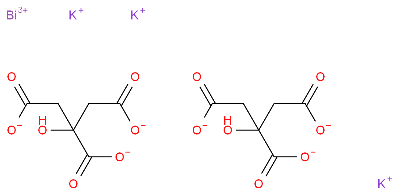 Bismuth tripotassium dicitrate_分子结构_CAS_57644-54-9)