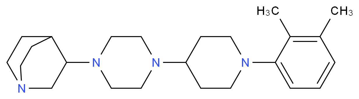 3-{4-[1-(2,3-dimethylphenyl)piperidin-4-yl]piperazin-1-yl}quinuclidine_分子结构_CAS_)