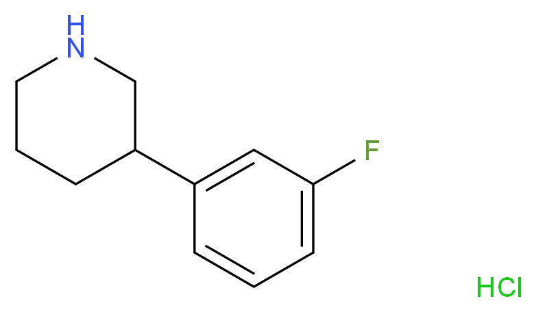 3-(3-fluorophenyl)piperidine hydrochloride_分子结构_CAS_100240-20-8