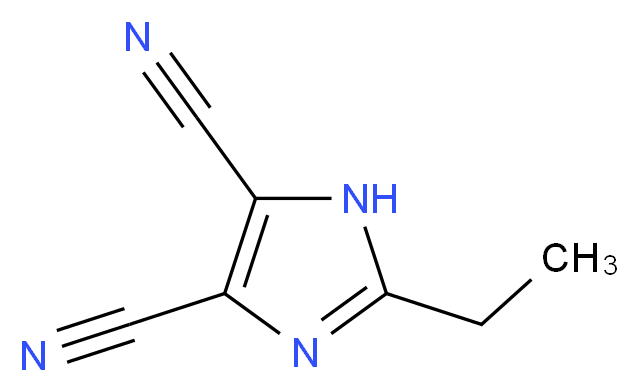 2-Ethyl-1H-imidazole-4,5-dicarbonitrile_分子结构_CAS_57610-38-5)