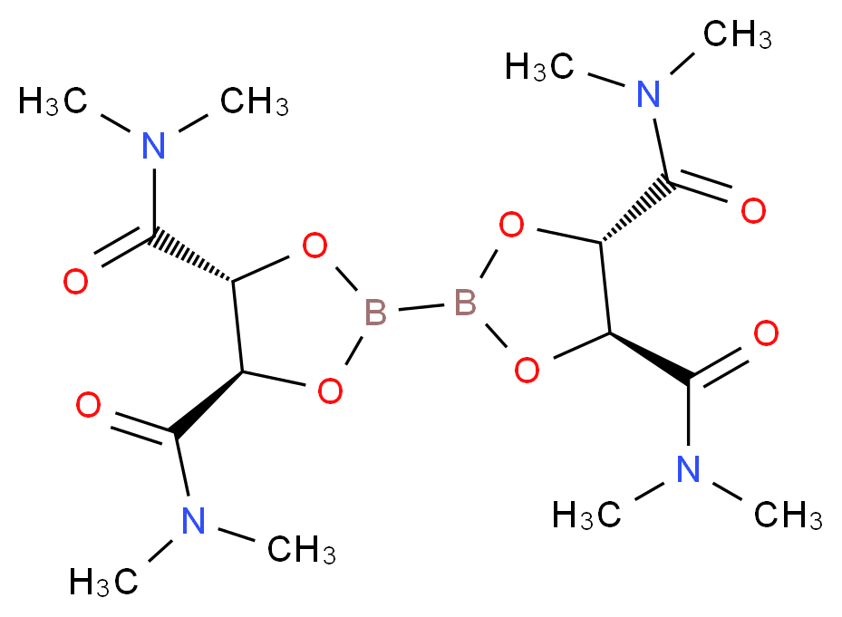 Bis(N,N,N',N'-tetramethyl-L-tartramideglycolato)diboron_分子结构_CAS_480438-22-0)