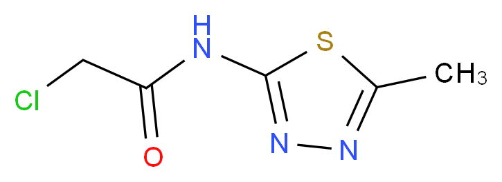 2-chloro-N-(5-methyl-1,3,4-thiadiazol-2-yl)acetamide_分子结构_CAS_21521-87-9