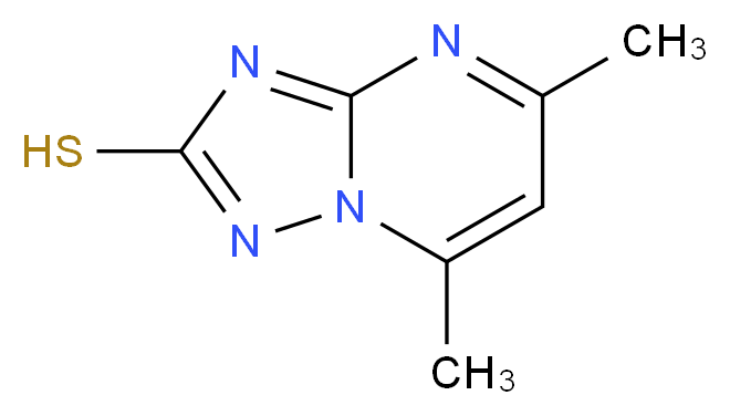 5,7-dimethyl-[1,2,4]triazolo[1,5-a]pyrimidine-2-thiol_分子结构_CAS_)