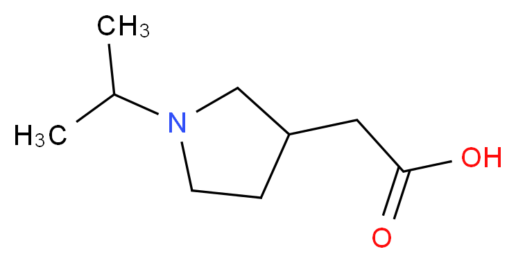 2-(1-Isopropyl-3-pyrrolidinyl)acetic acid_分子结构_CAS_)