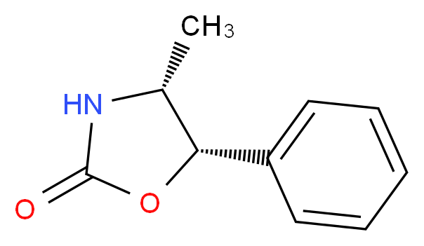 (4R,5S)-(+)-4-甲基-5-苯基-2-噁唑啉酮_分子结构_CAS_77943-39-6)