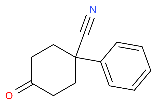 4-oxo-1-phenylcyclohexane-1-carbonitrile_分子结构_CAS_25115-74-6