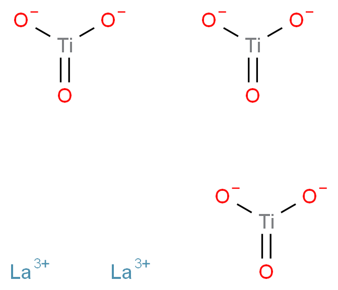 dilanthanum(3+) ion tris(oxotitaniumbis(olate))_分子结构_CAS_12031-47-9