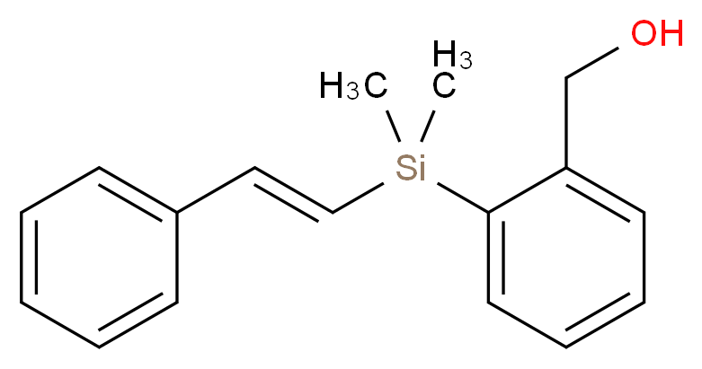 (2-{dimethyl[(E)-2-phenylethenyl]silyl}phenyl)methanol_分子结构_CAS_853955-63-2