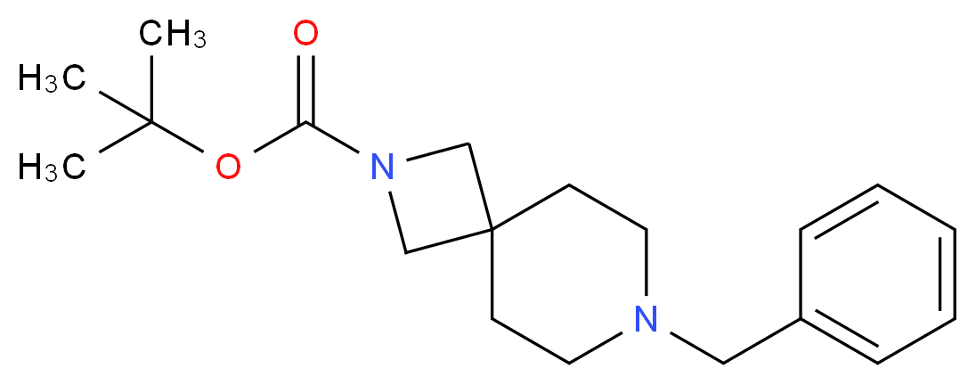 tert-butyl 7-benzyl-2,7-diazaspiro[3.5]nonane-2-carboxylate_分子结构_CAS_929301-99-5