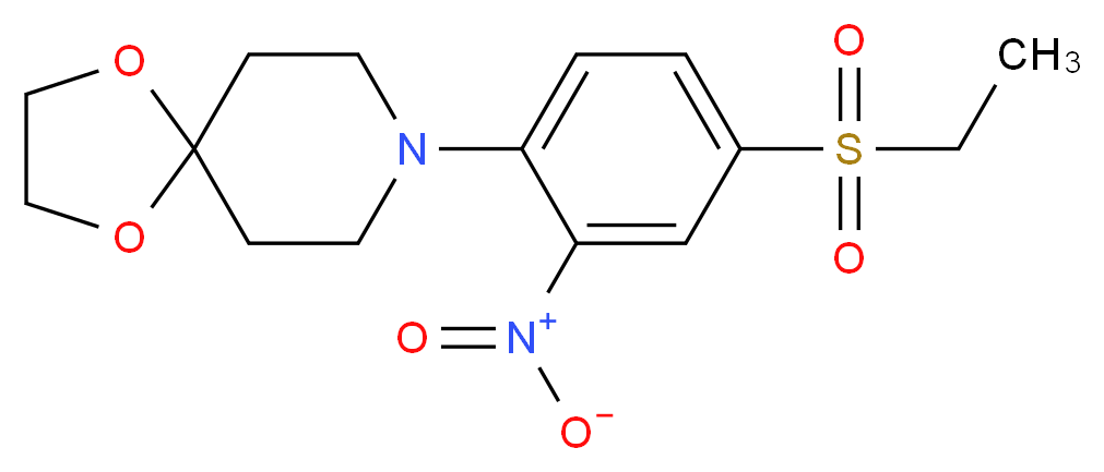 8-[4-(Ethylsulfonyl)-2-nitrophenyl]-1,4-dioxa-8-azaspiro[4.5]decane_分子结构_CAS_)