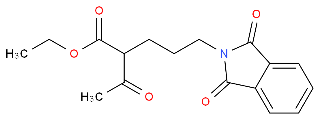 2-(3-N-邻苯二甲酰亚胺丙基)乙酰乙酸乙酯_分子结构_CAS_55747-45-0)