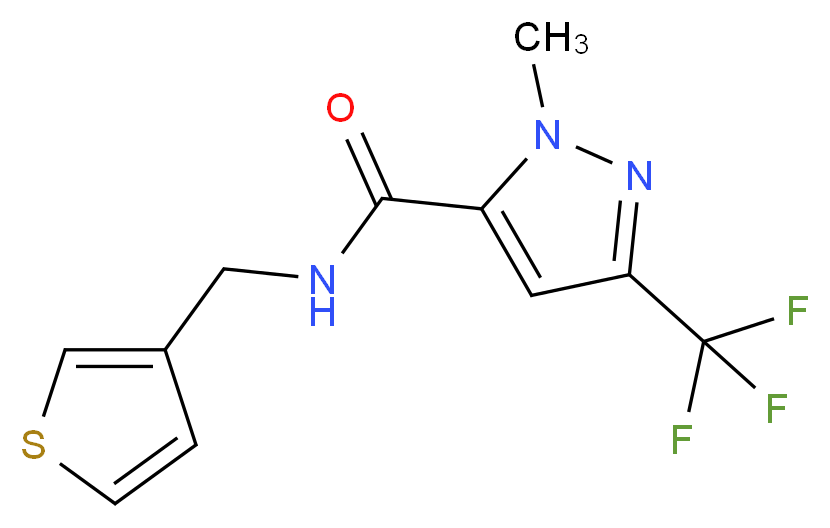 1-methyl-N-(3-thienylmethyl)-3-(trifluoromethyl)-1H-pyrazole-5-carboxamide_分子结构_CAS_)