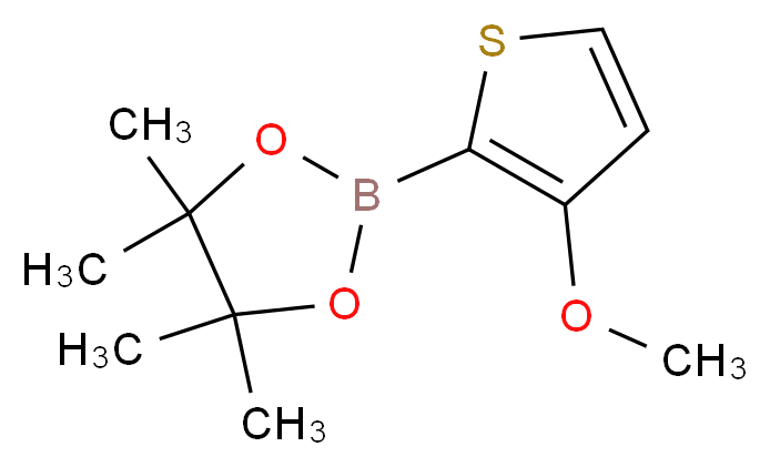 2-(3-methoxythiophen-2-yl)-4,4,5,5-tetramethyl-1,3,2-dioxaborolane_分子结构_CAS_1310384-98-5