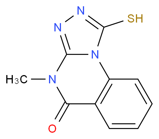 4-methyl-1-sulfanyl-4H,5H-[1,2,4]triazolo[4,3-a]quinazolin-5-one_分子结构_CAS_127570-96-1