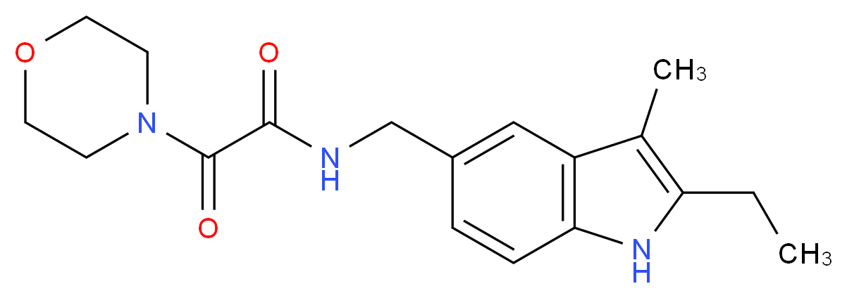 N-[(2-ethyl-3-methyl-1H-indol-5-yl)methyl]-2-morpholin-4-yl-2-oxoacetamide_分子结构_CAS_)