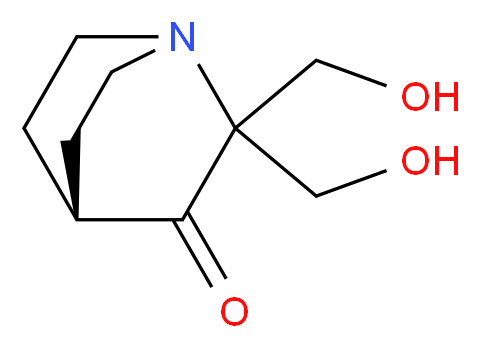 2,2-bis(hydroxymethyl)-1-azabicyclo[2.2.2]octan-3-one_分子结构_CAS_5608-24-2