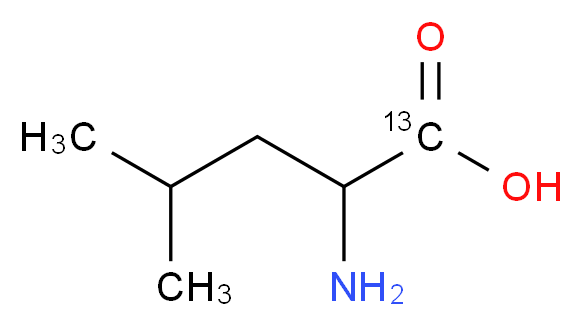 2-amino-4-methyl(1-<sup>1</sup><sup>3</sup>C)pentanoic acid_分子结构_CAS_82152-65-6