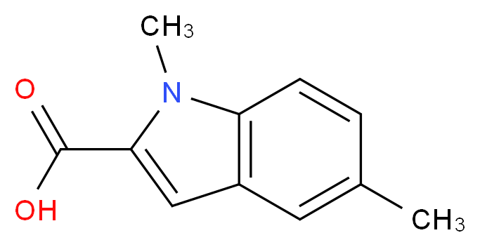 1,5-dimethyl-1H-indole-2-carboxylic acid_分子结构_CAS_216210-59-2