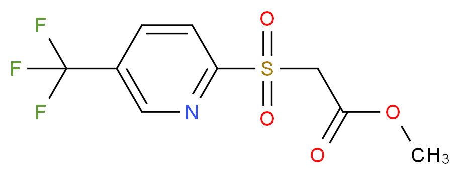 methyl 2-{[5-(trifluoromethyl)-2-pyridyl]sulfonyl}acetate_分子结构_CAS_142274-37-1)