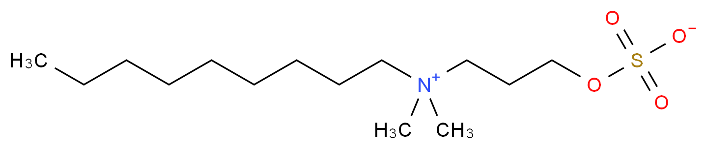 N,N-二甲基-N-[3-(硫代氧代)丙基]-1-壬烷氢氧化铵 内盐_分子结构_CAS_92764-21-1)