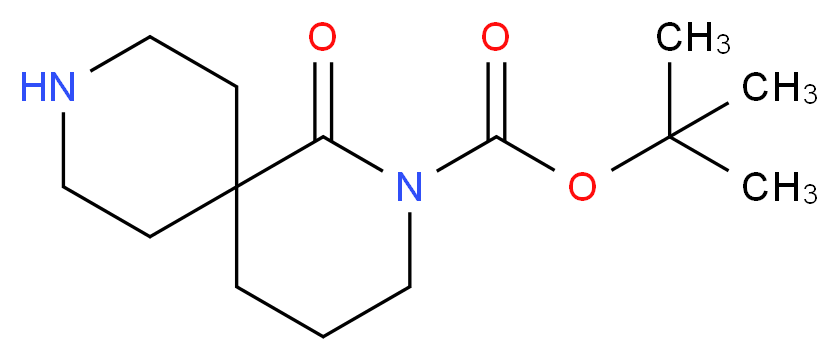 Tert-butyl 5-oxo-4,9-diazaspiro[5.5]undecane-4-carboxylate_分子结构_CAS_1221449-51-9)