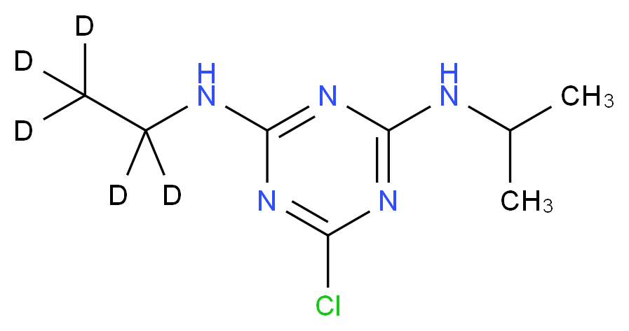 2-氯-4-乙基-d5-氨基-6-异丙胺基-1,3,5-三嗪_分子结构_CAS_)