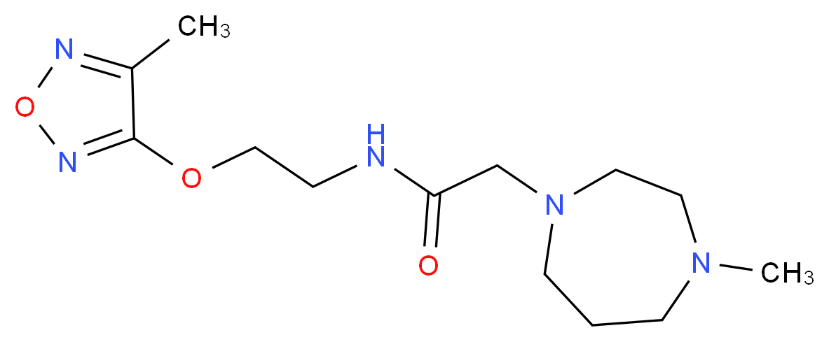 2-(4-methyl-1,4-diazepan-1-yl)-N-{2-[(4-methyl-1,2,5-oxadiazol-3-yl)oxy]ethyl}acetamide_分子结构_CAS_)