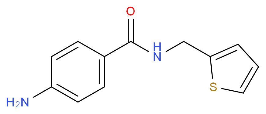 4-amino-N-(thiophen-2-ylmethyl)benzamide_分子结构_CAS_436095-49-7