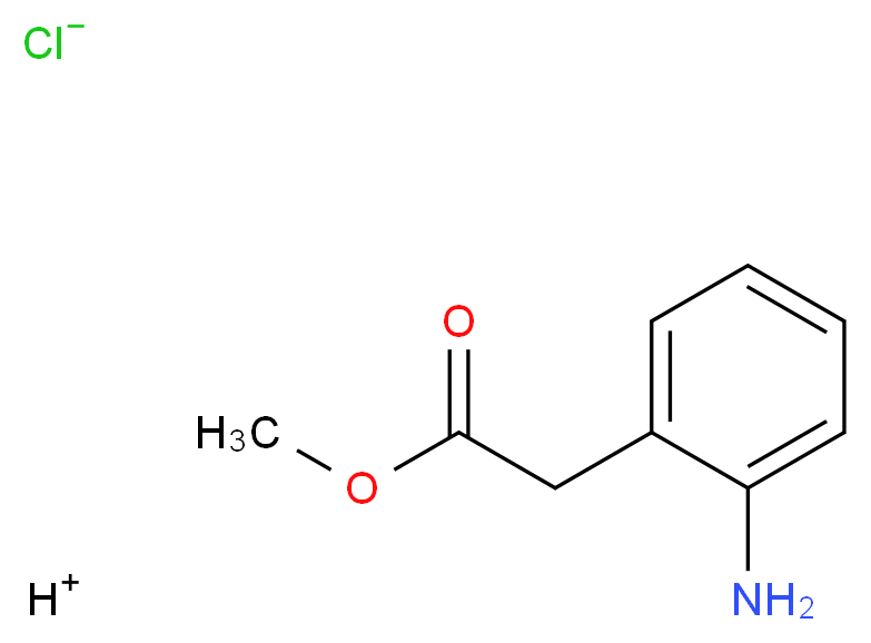 hydrogen methyl 2-(2-aminophenyl)acetate chloride_分子结构_CAS_19883-41-1