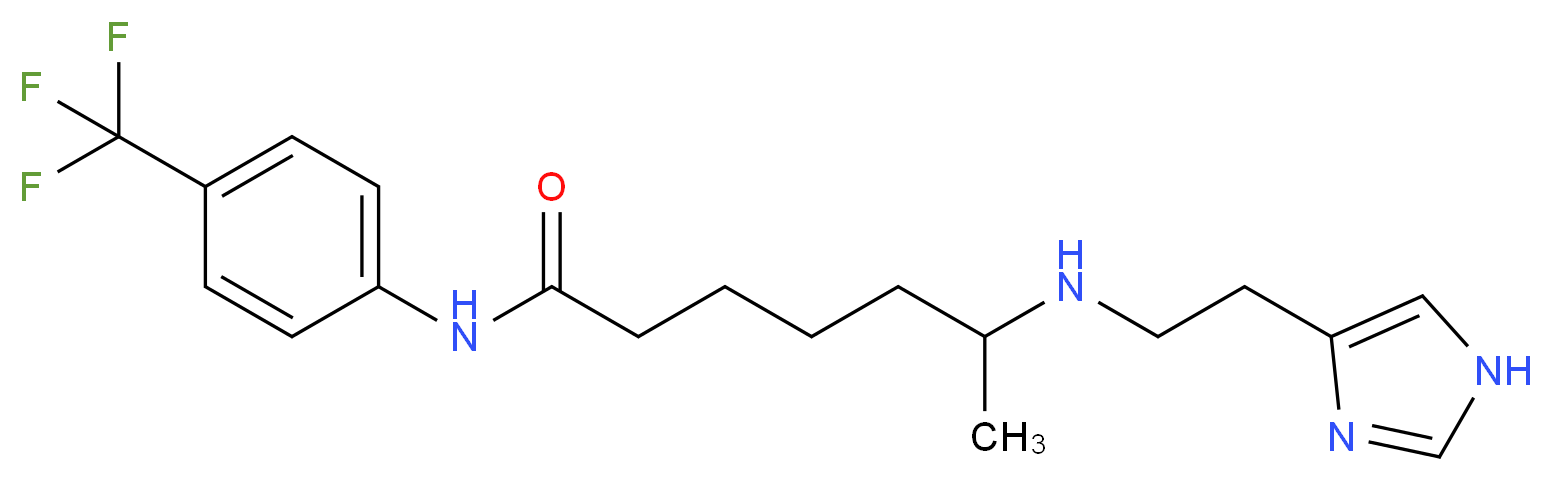 6-{[2-(1H-imidazol-4-yl)ethyl]amino}-N-[4-(trifluoromethyl)phenyl]heptanamide_分子结构_CAS_103827-16-3