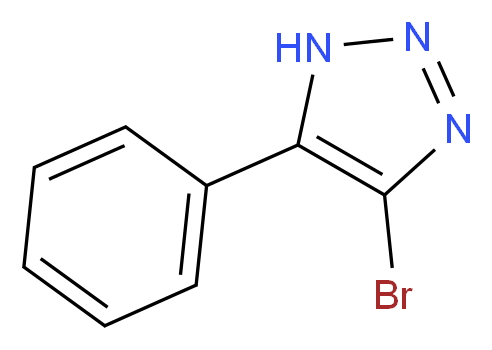 4-溴-5-苯基-1H-1,2,3-三唑_分子结构_CAS_21505-14-6)