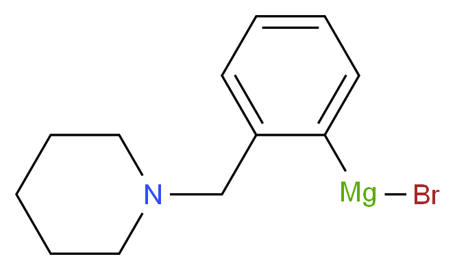 [2-(1-哌啶甲基)苯基]溴化镁 溶液_分子结构_CAS_480424-81-5)