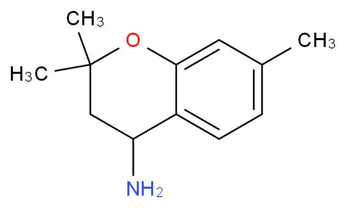 (2,2,7-trimethyl-3,4-dihydro-2H-chromen-4-yl)amine_分子结构_CAS_112225-65-7)