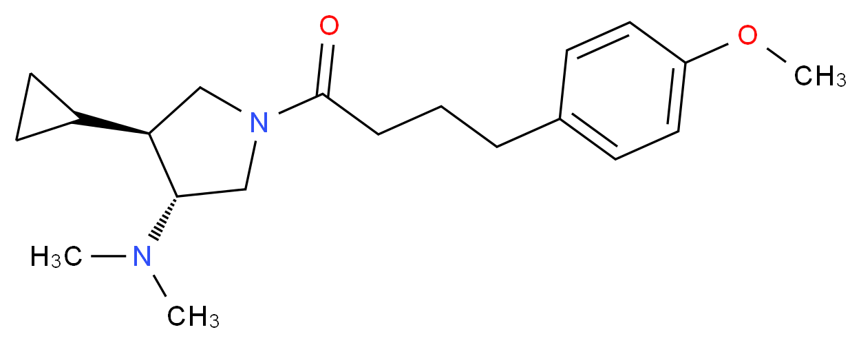 (3R*,4S*)-4-cyclopropyl-1-[4-(4-methoxyphenyl)butanoyl]-N,N-dimethyl-3-pyrrolidinamine_分子结构_CAS_)