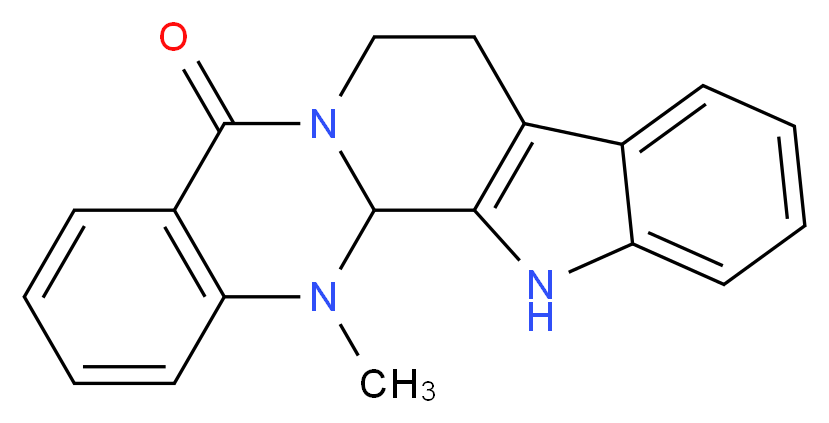 21-methyl-3,13,21-triazapentacyclo[11.8.0.0^{2,10}.0^{4,9}.0^{15,20}]henicosa-2(10),4,6,8,15(20),16,18-heptaen-14-one_分子结构_CAS_518-17-2