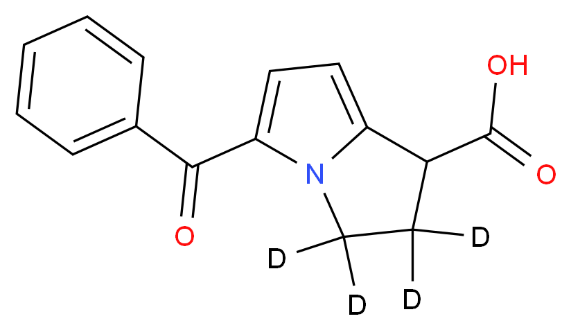 5-benzoyl-2,3-dihydro(2,2,3,3-<sup>2</sup>H<sub>4</sub>)-1H-pyrrolizine-1-carboxylic acid_分子结构_CAS_1216451-53-4