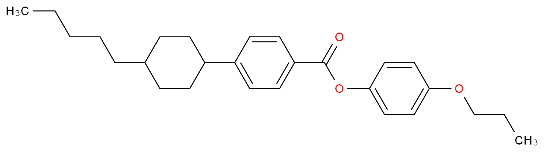 4-propoxyphenyl 4-(4-pentylcyclohexyl)benzoate_分子结构_CAS_84600-99-7