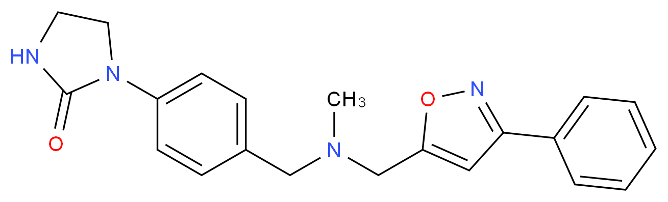 1-[4-({methyl[(3-phenyl-5-isoxazolyl)methyl]amino}methyl)phenyl]-2-imidazolidinone_分子结构_CAS_)