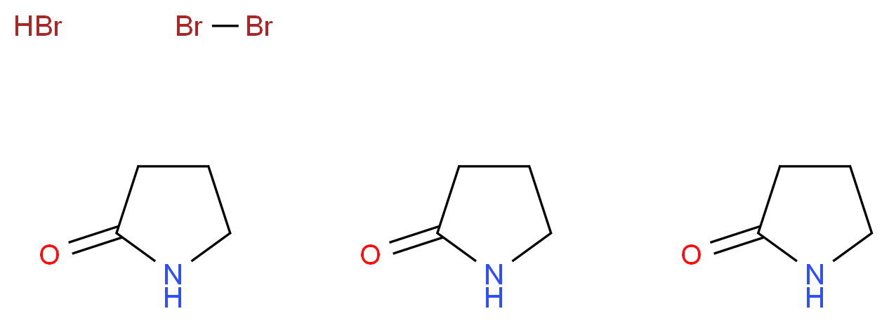 2-吡咯烷酮 氢三溴化物_分子结构_CAS_22580-55-8)