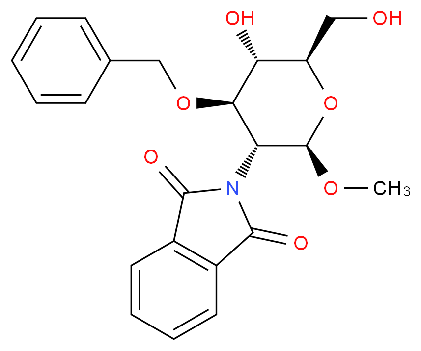 Methyl 3-O-Benzyl-2-deoxy-2-N-phthalimido-β-D-glucopyranoside_分子结构_CAS_97242-85-8)