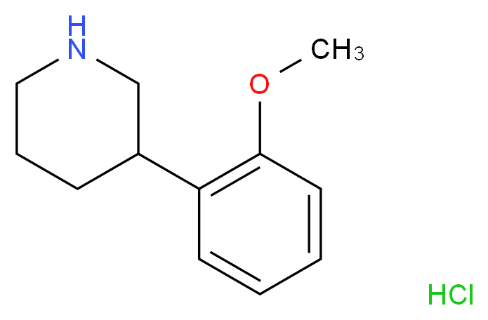 3-(2-methoxyphenyl)piperidine hydrochloride_分子结构_CAS_19725-12-3