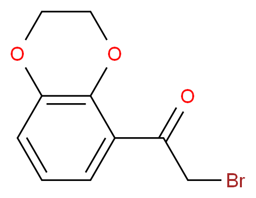 2-Bromo-1-(2,3-dihydrobenzo[b][1,4]dioxin-5-yl)ethanone_分子结构_CAS_19815-97-5)