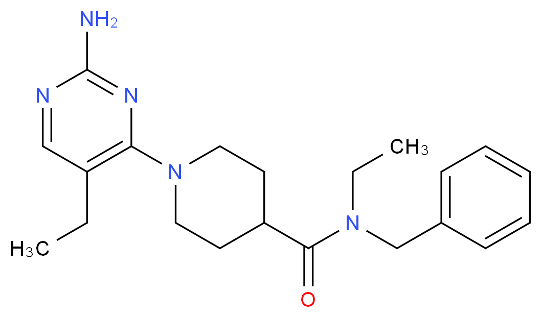 1-(2-amino-5-ethylpyrimidin-4-yl)-N-benzyl-N-ethylpiperidine-4-carboxamide_分子结构_CAS_)