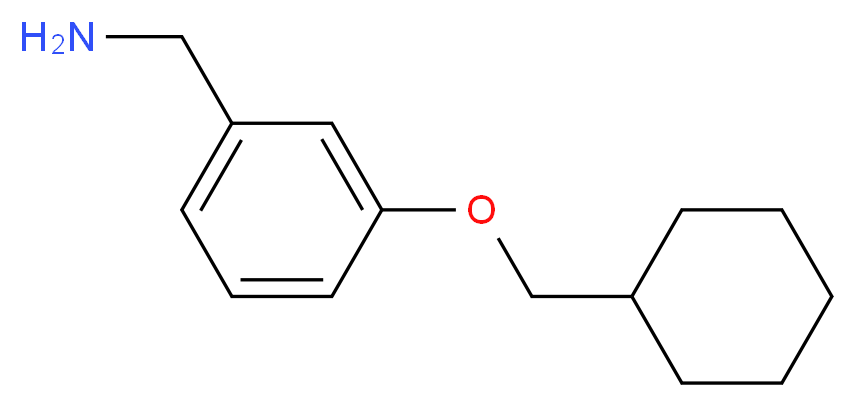 [3-(cyclohexylmethoxy)phenyl]methanamine_分子结构_CAS_1019128-90-5