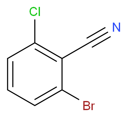 2-bromo-6-chlorobenzonitrile_分子结构_CAS_6575-08-2